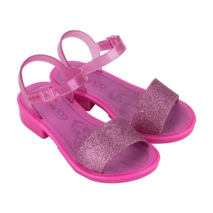 Sandalia De Salto Infantil Disney Realeza - 23044 - Rosa Escuro/rosa - Atacado