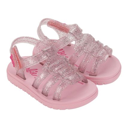 Sandalia Baby Barbie Fashionista - 23045 - Rosa Claro/rosa Glitter - Atacado