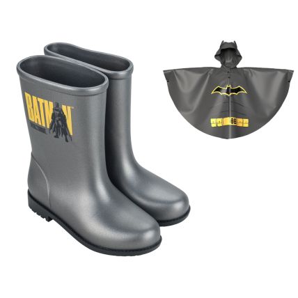Galocha Infantil Batman Rain Fun - 23056 - Preto/prata/amarelo - Atacado