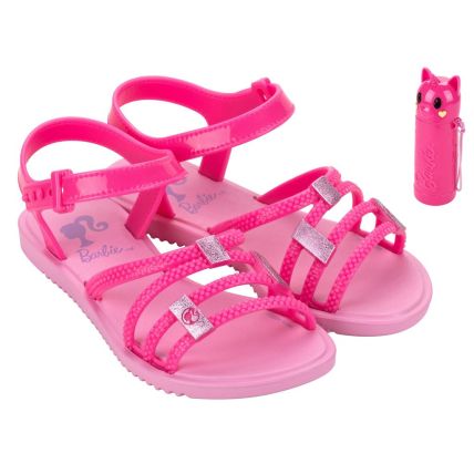Sandalia Infantil Barbie Uni - 23057 - Rosa Medio/rosa - Atacado