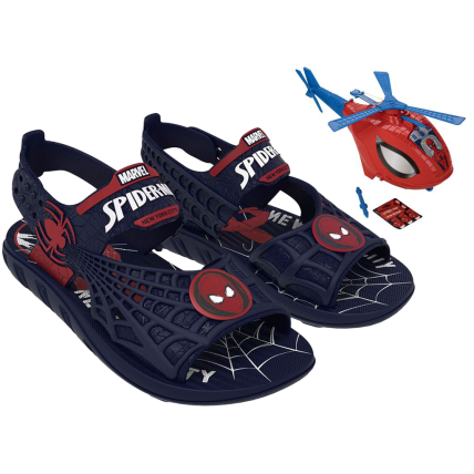 Sandalia Infantil Homem Aranha Sky Operation - 23064 - Azul/vermelho/branco - Atacado