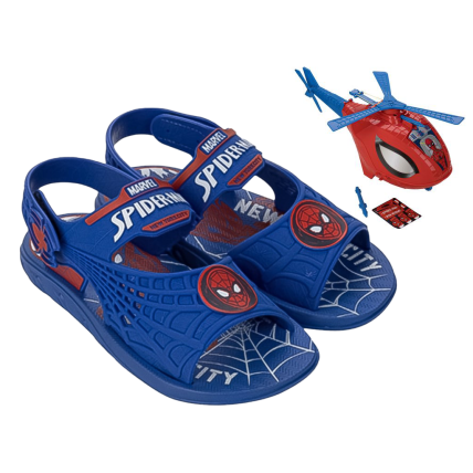 Sandalia Infantil Homem Aranha Sky Operation - 23064 - Azul/vermelho - Atacado