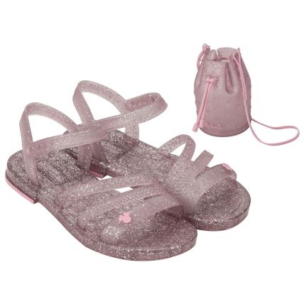 Sandalia Infantil Feminina Minnie Style Bag - 23070 - Rosa Glitter - Atacado