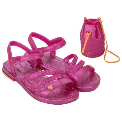 Sandalia Infantil Feminina Minnie Style Bag - 23070 - Rosa Perolado - Atacado