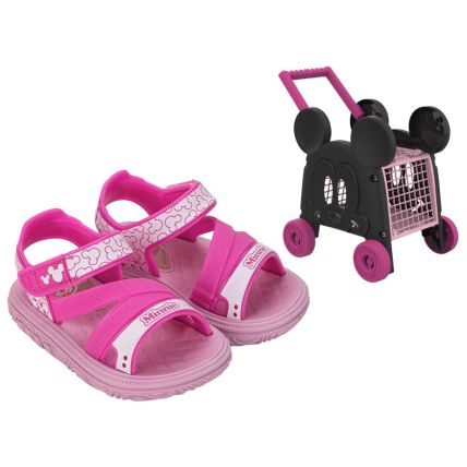 Sandalia Baby Disney Car - 23079 - Rosa/rosa - Atacado