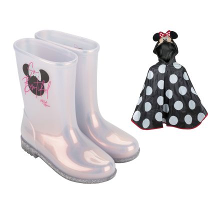 Galocha Infantil Minnie Rain Fun - 23083 - Bronze Perolado/ Glitter - Atacado