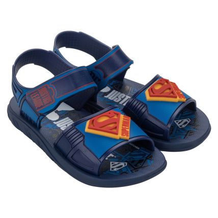 Sandalia Infantil Liga Da Justiça Missão - 23087 - Azul/azul/vermelho - Atacado