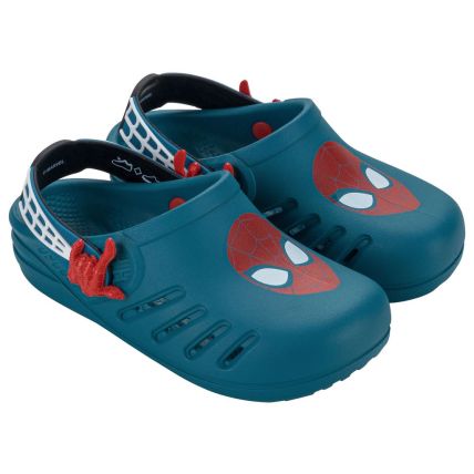 Babuche Infantil Homem Aranha Web - 23089 - Azul Medio/vermelho - Atacado
