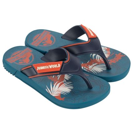 Chinelo Infantil Jurassic Forest Super Flop - 23090 - Azul/azul/vermelho - Atacado
