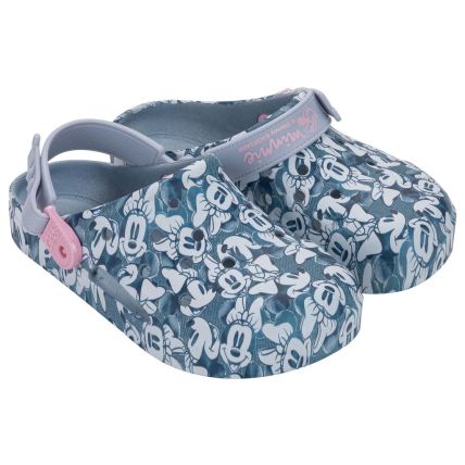 Babuche Infantil Minnie Fun Print - 23092 - Azul/azul - Atacado