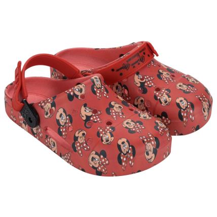 Babuche Infantil Minnie Fun Print - 23092 - Vermelho/vermelho - Atacado