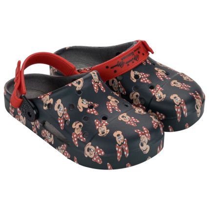 Babuche Infantil Minnie Fun Print - 23092 - Preto/vermelho - Atacado