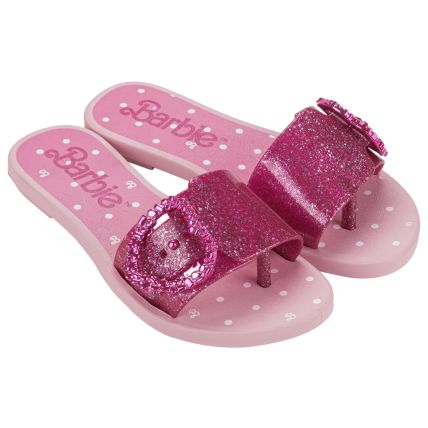 Rasteira Infantil Barbie Movi - 23095 - Rosa/rosa Glitter - Atacado