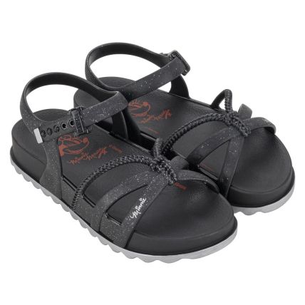 Sandalia Infantil Disney Pretty - 23100 - Preto/preto Glitter - Atacado