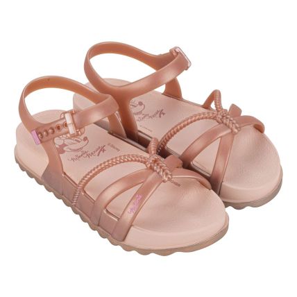 Sandalia Infantil Disney Pretty - 23100 - Rosa/rosa Metalizado - Atacado