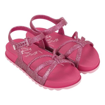 Sandalia Infantil Disney Pretty - 23100 - Rosa/rosa Transparente - Atacado