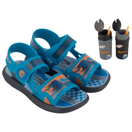 Sandalia Infantil Hotwheels Cup - 23114 - Azul/azul/laranja - Atacado