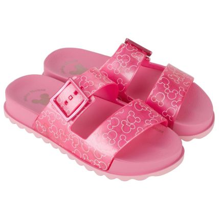 Chinelo Slide Infantil Disney Summer - 23115 - Rosa/rosa Metalizado - Atacado