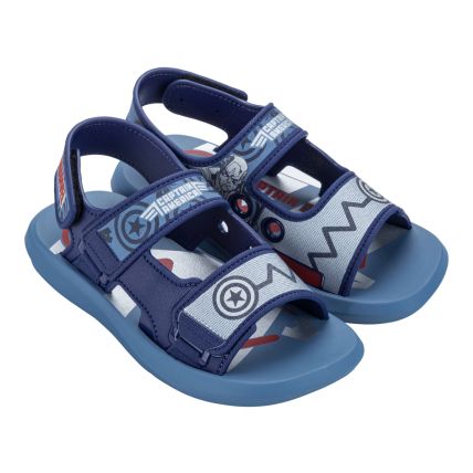 Sandalia Infantil Marvel Future - 23124 - Azul/azul/prata - Atacado