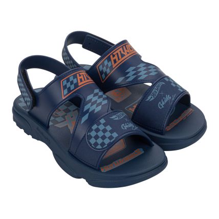Sandalia Infantil Hotwheels Speed - 23138 - Azul/azul/laranja - Atacado