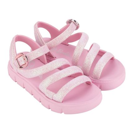 Sandalia Infantil Barbie Model - 23148 - Rosa Claro/glitter - Atacado