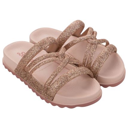 Chinelo Slide Infantil Barbie Allure - 23150 - Rosas/glitter - Atacado