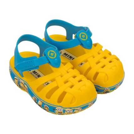 Sandalia Baby Minions Loomp - 23156 - Amarelo/azul - Atacado