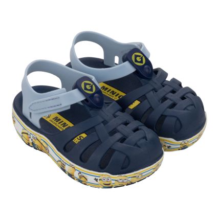 Sandalia Baby Minions Loomp - 23156 - Azul Escuro/amarelo - Atacado