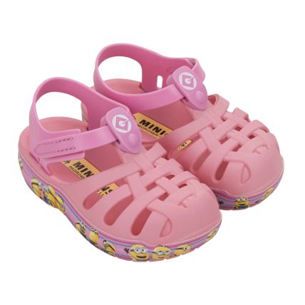 Sandalia Baby Minions Loomp - 23156 - Rosa/amarelo - Atacado