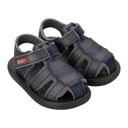 Chinelo Sandalia Baby Disney Casual - 23157 - Preto/azul/cinza - Atacado