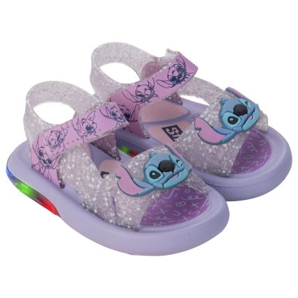 Sandalia Baby Disney Led -23159 - Lilas/vidro Glitter - Atacado