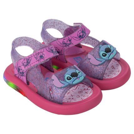 Sandalia Baby Disney Led -23159 - Rosa/lilas Glitter - Atacado