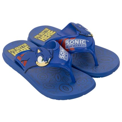 Chinelo Infantil Sonic Rings Chin - 23162 - Azul/amarelo - Atacado