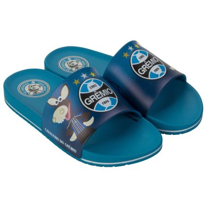 Chinelo Infantil Slide Cavalinhos Do Fantastico - 23187 - Azul/azul Medio - Atacado