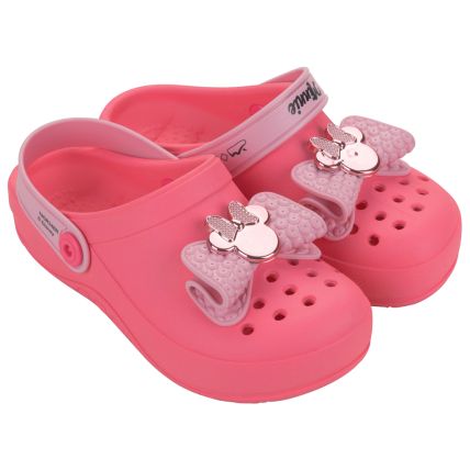 Babuche Infantil Minnie Celebrate - 23210 - Rosa Medio/rosa - Atacado