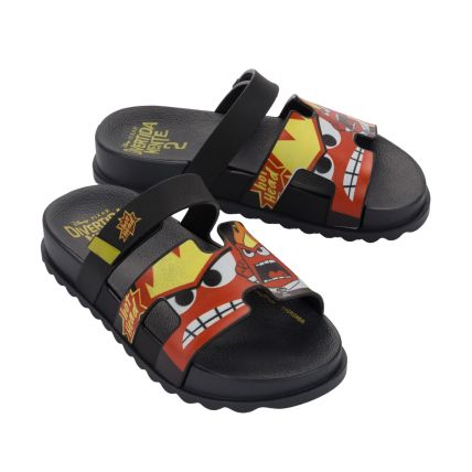Chinelo Slide Infantil Disney Glam - 23296 - Cinza/vermelho/amarelo - Atacado
