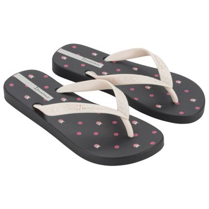 Chinelo Feminino Ipanema Happy - 25279 - Preto/bege (Az436) - Atacado