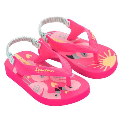 Chinelo Baby Ipanema - 25431 - Rosa/rosa/verde - Atacado