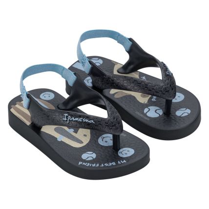 Chinelo Baby Ipanema - 25431 - Preto/preto/azul - Atacado