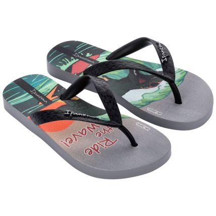Chinelo Infantil Ipanema Temas - 25479 - Cinza/preto - Atacado