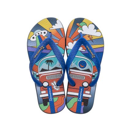 Chinelo Infantil Ipanema Temas - 25479 - Azul/Azul/Amarelo - Atacado