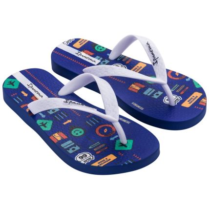Chinelo Infantil Ipanema Temas - 25479 - Azul/Branco - Atacado