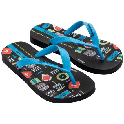 Chinelo Infantil Ipanema Temas - 25479 - Preto/Azul - Atacado