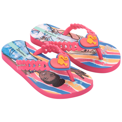 Chinelo Infantil Ipanema Barbie Style - 25729 - Rosa/azul/amarelo - Atacado