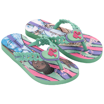 Chinelo Infantil Ipanema Barbie Style - 25729 - Verde/azul/lilas - Atacado