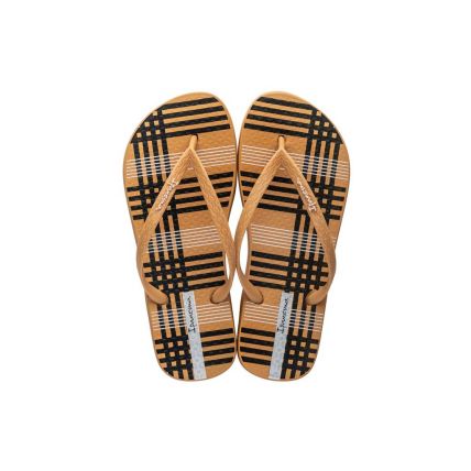 Chinelo Feminino Ipanema Temas V - 25868 - Bege Xadrex - Atacado