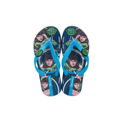 Chinelo Infantil Ipanema Polly E Max Steel - 26048 - Azul/azul/verde - Atacado