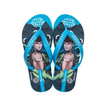 Chinelo Infantil Ipanema Polly E Max Steel - 26048 - Azul/branco/verde - Atacado