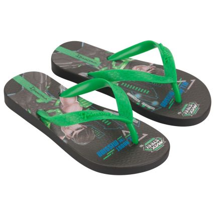 Chinelo Infantil Ipanema Polly E Max Steel - 26048 - Preto/Verde - Atacado