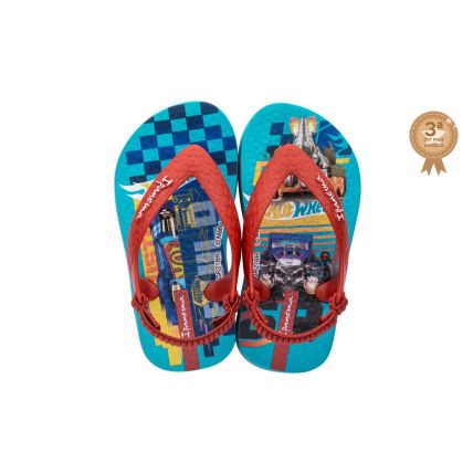 Chinelo Baby Ipanema Hot Wheels - 26071 - Azul/vermelho - Atacado